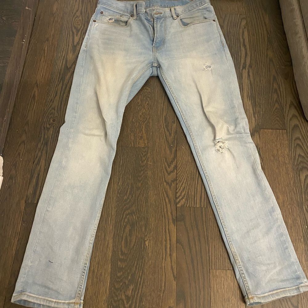 Used, old navy, light washed, slim fit jeans